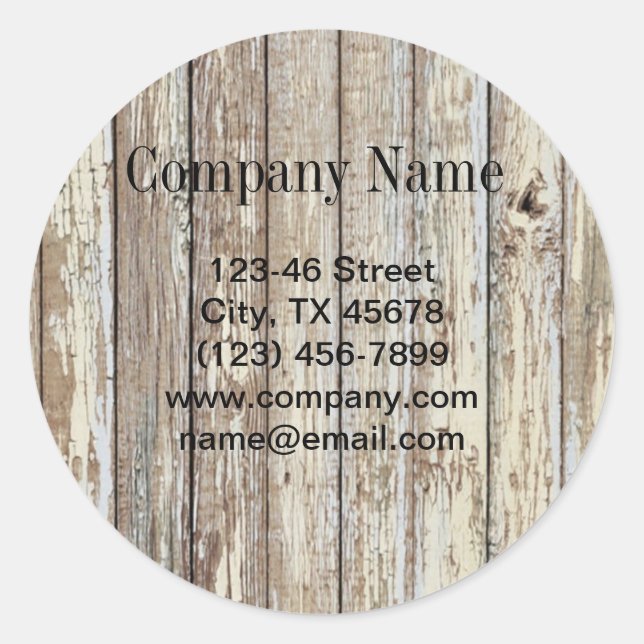 vintage woodgrain handyman construction classic round sticker (Front)