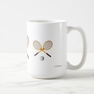 VINTAGE WOODIE TENNIS RACKETS MUG
