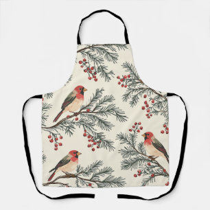 Vintage Woodland Christmas Pattern (16) Apron