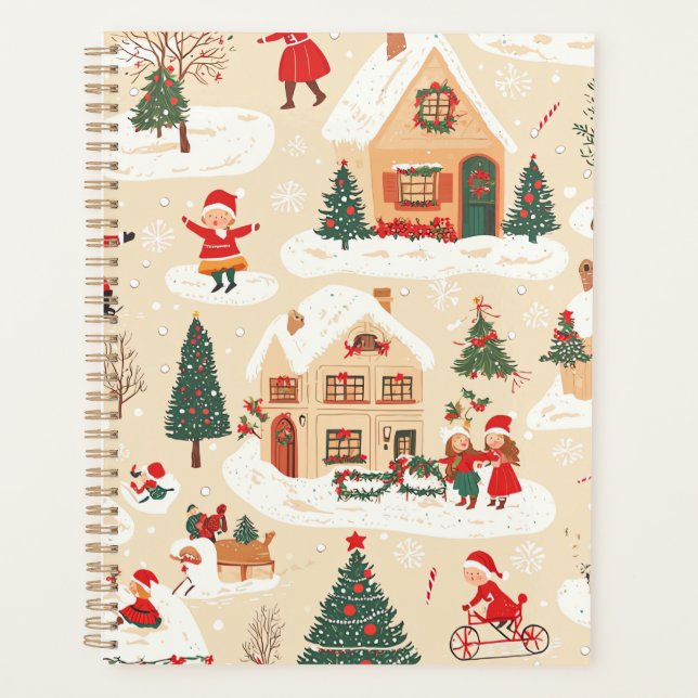 Vintage Woodland Christmas Pattern (19) Planner (Front)