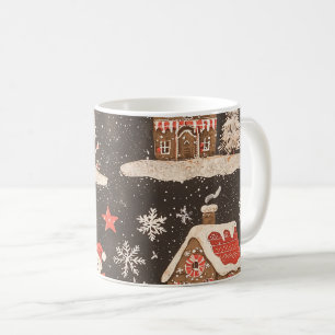 Vintage Woodland Christmas Pattern (6) Coffee Mug