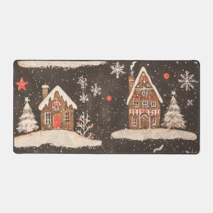 Vintage Woodland Christmas Pattern (6) Desk Mat