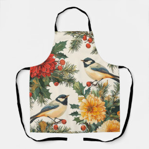 Vintage Woodland Christmas Pattern (9) Apron