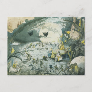 Vintage Woodland Faerie Postcard