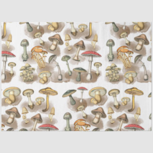 Vintage Woodland Forest Mushrooms Tissue Paper