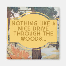 Vintage Woodland Magnet