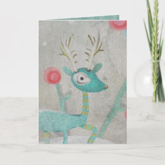 Vintage woodland Old Card