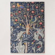 Vintage Woodpecker Floral Tapestry William Morris