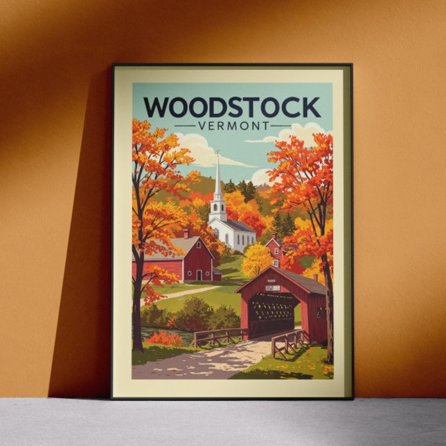Vintage Woodstock Vermont Poster (Creator Uploaded)
