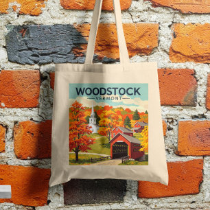 Vintage Woodstock Vermont Tote Bag