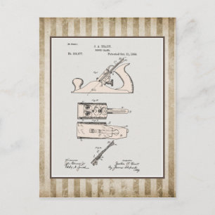 Vintage Woodworking Plane Patent Postcard