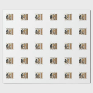 Vintage Woodworking Tools Engraving T-Shirt Design Wrapping Paper
