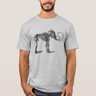 Vintage woolly mammoth antique skeleton print T-Shirt