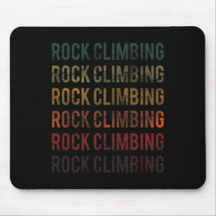 Vintage Word Retro Distressed Rock Climbing Cute G Mouse Mat