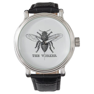 Vintage Worker Bee Illustration Art Watch