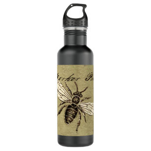 Vintage Worker Bee Insect Illustration Antique 710 Ml Water Bottle