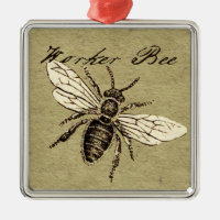 Vintage Worker Bee Insect Illustration Antique