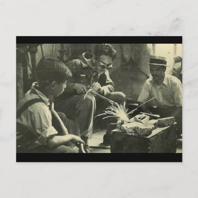 Vintage Workers Postcard (Front)