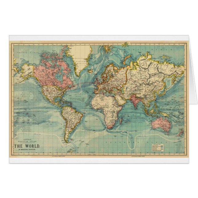 Vintage World Map (Front Horizontal)