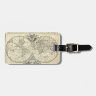 Vintage World Map 17th century Luggage Tag