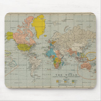 Vintage World Map 1910 Mouse Mat