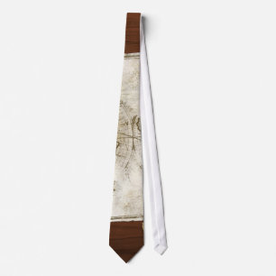 Vintage World Map And Tools Tie