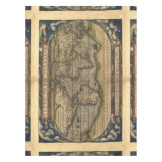 Vintage World Map Antique Atlas Tablecloth