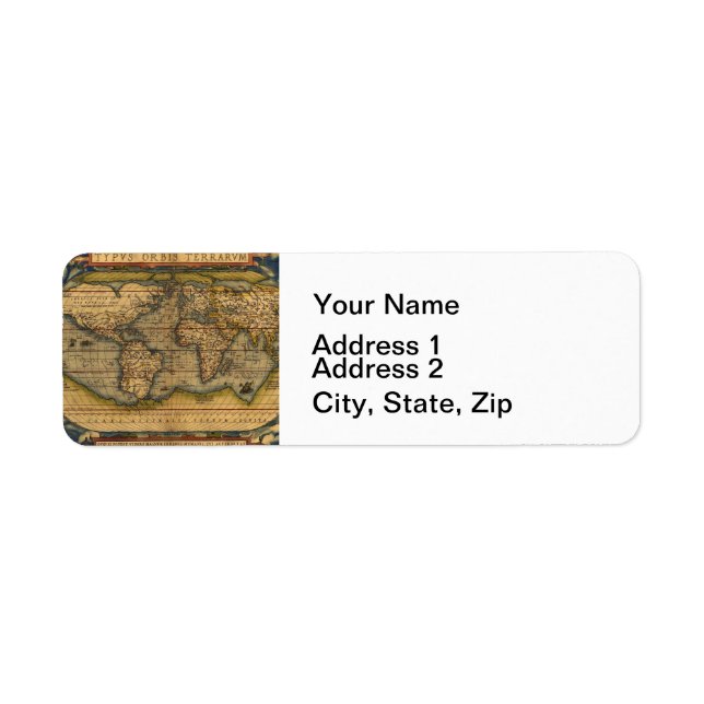 Vintage World Map Antique Travel (Front)