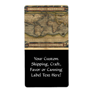 Vintage World Map Atlas Historical Design