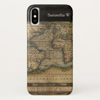 Vintage World Map Atlas Historical Design iPhone X Case