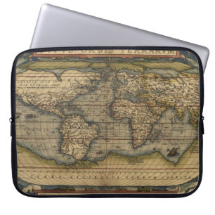 Vintage World Map Atlas Historical Design Laptop Sleeve