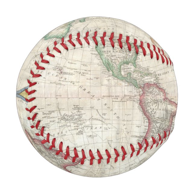 Vintage WORLD MAP Baseball (Front Left)