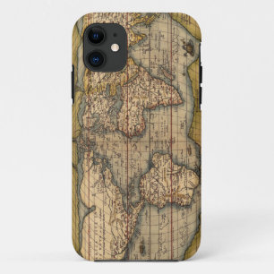 Vintage World Map by Abraham Ortelius 1564 iPhone 11 Case