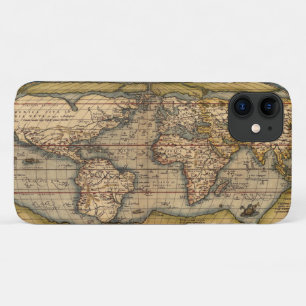 Vintage World Map by Abraham Ortelius 1564 iPhone 11 Case