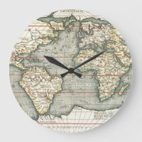 Vintage World Map by Abraham Ortelius 1587–1595