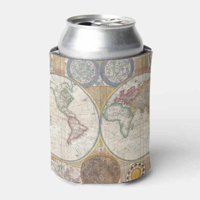 Vintage WORLD MAP Can Cooler (Can Front)