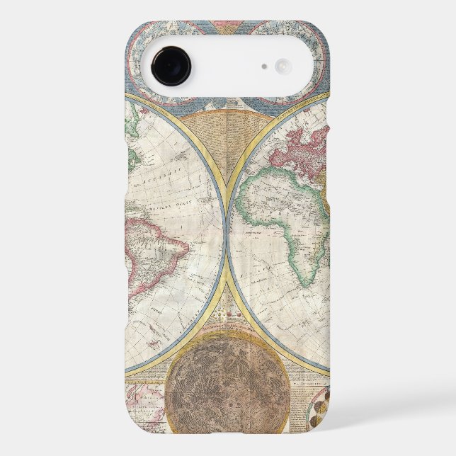 Vintage World Map Case-Mate iPhone Case (Back)