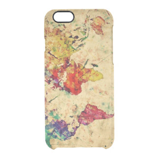 Map Of The World Clear Iphone Cases Vintage world map clear iPhone 6/6S case