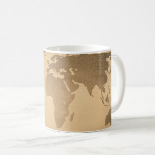 Vintage world map coffee mug
