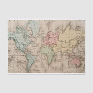 Vintage World Map Decoupage  Tissue Paper