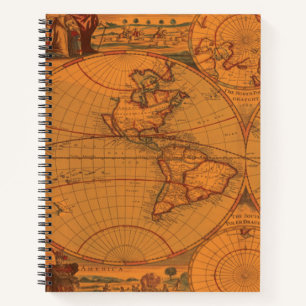Vintage World Map For The Geography Lovers Notebook