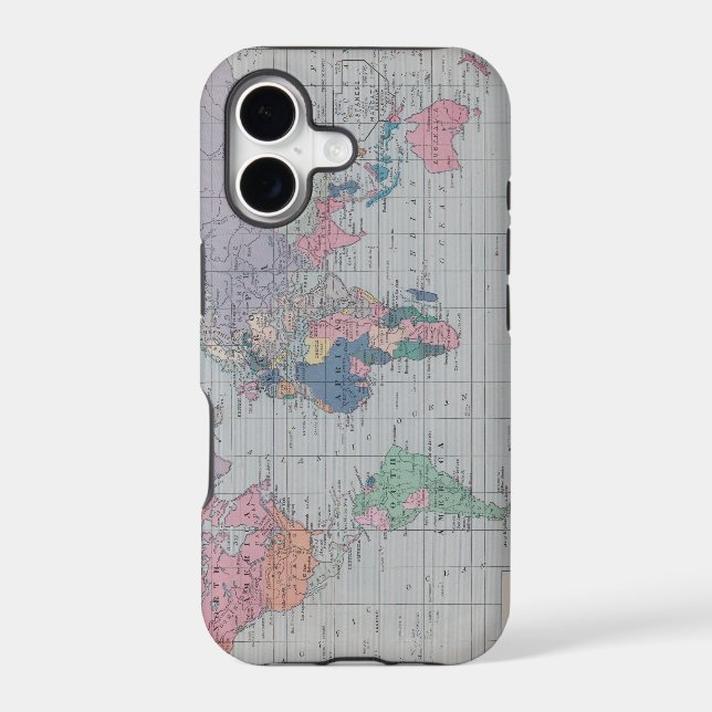 Vintage World Map iphone case (Back)