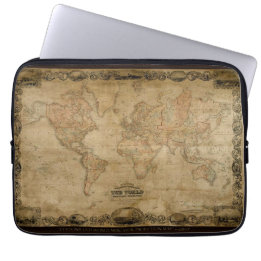 Vintage World Map Laptop Sleeve