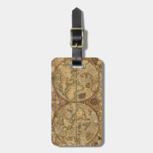 Vintage World Map Luggage Tag