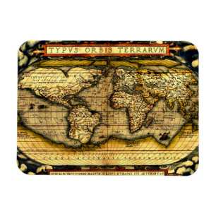 Vintage World Map Magnet