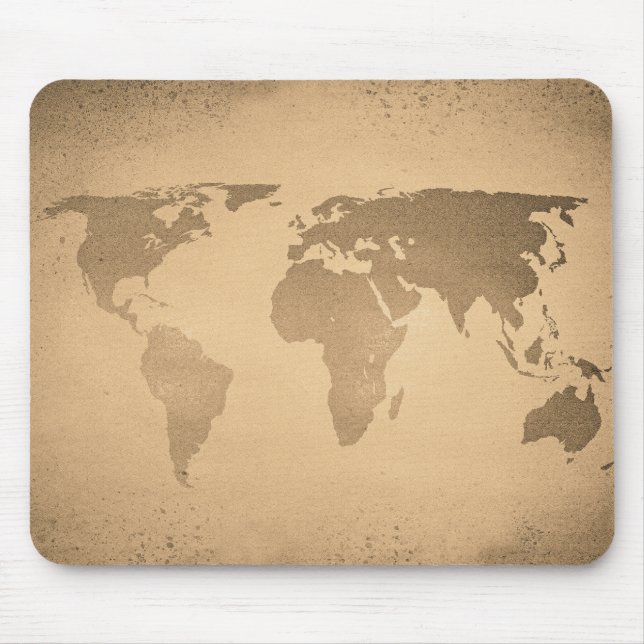 Vintage world map mouse mat (Front)