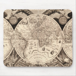 Vintage World Map Mouse Mat