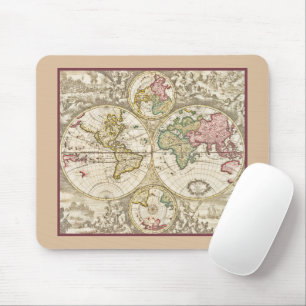 VINTAGE WORLD MAP Mousepad