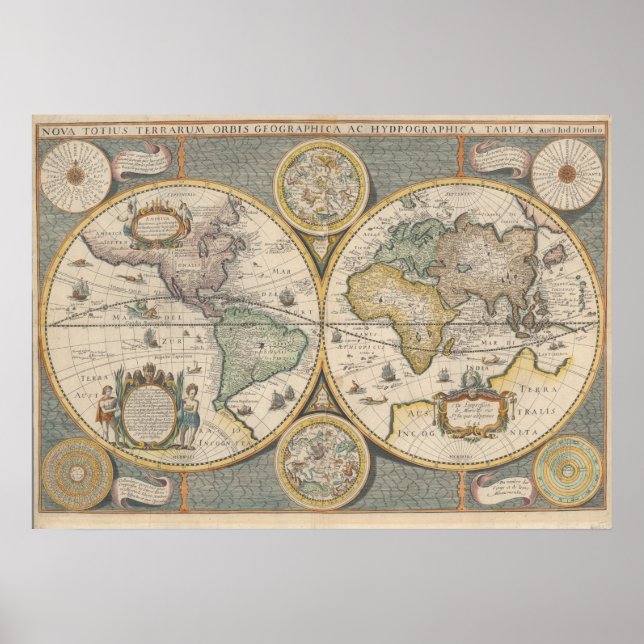 Vintage World Map Poster (Front)