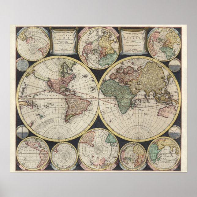 Vintage World Map Poster (Front)
